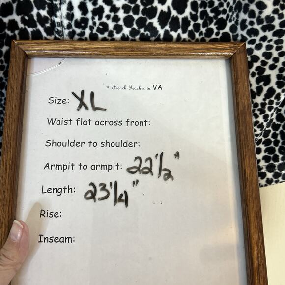 Crazy Horse Black & White Animal Print Vest XL Faux Fur Cheetah Full Zip Mobwife - Picture 5 of 5